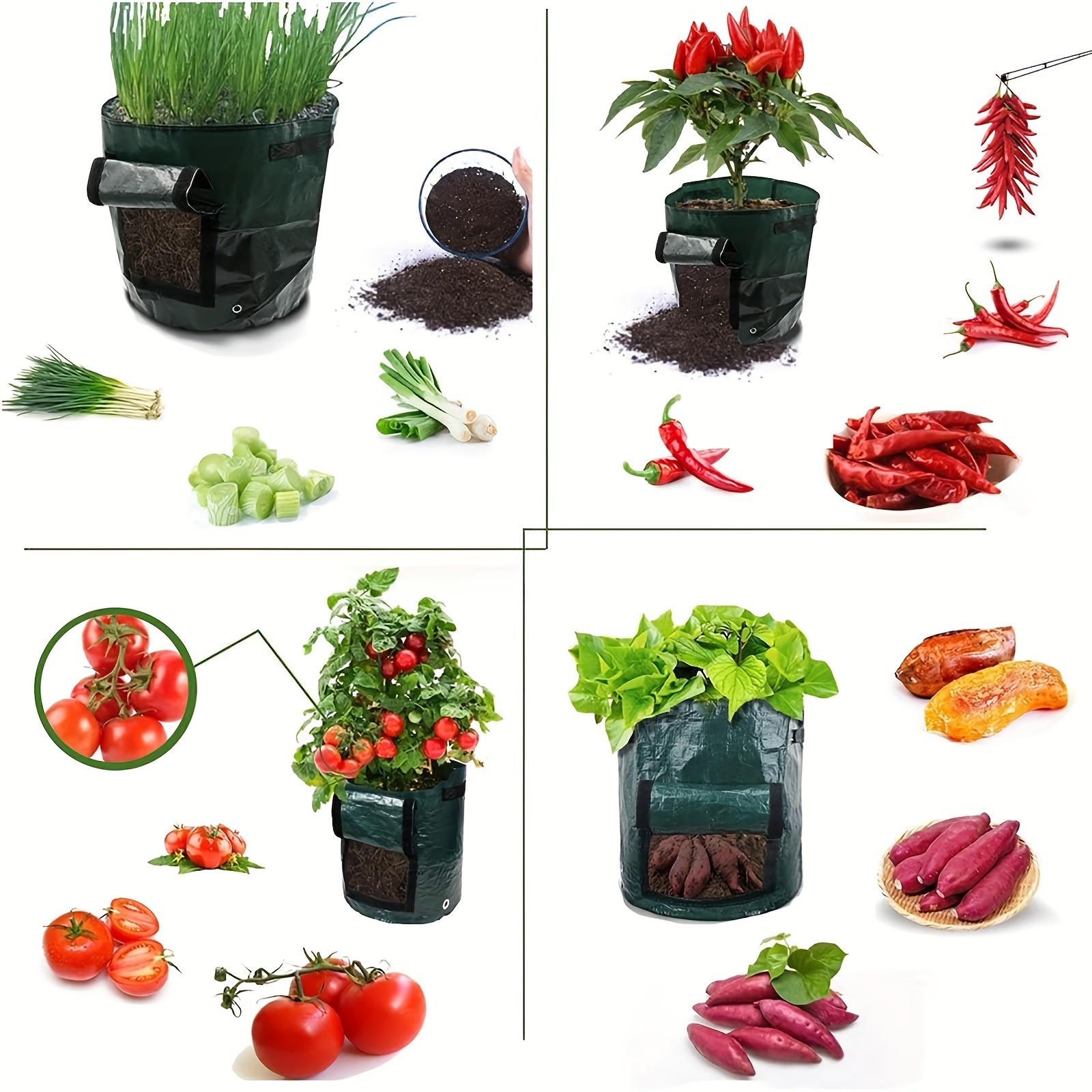 Potato-grow-bags, Garden Vegetable Planter With Handles&access