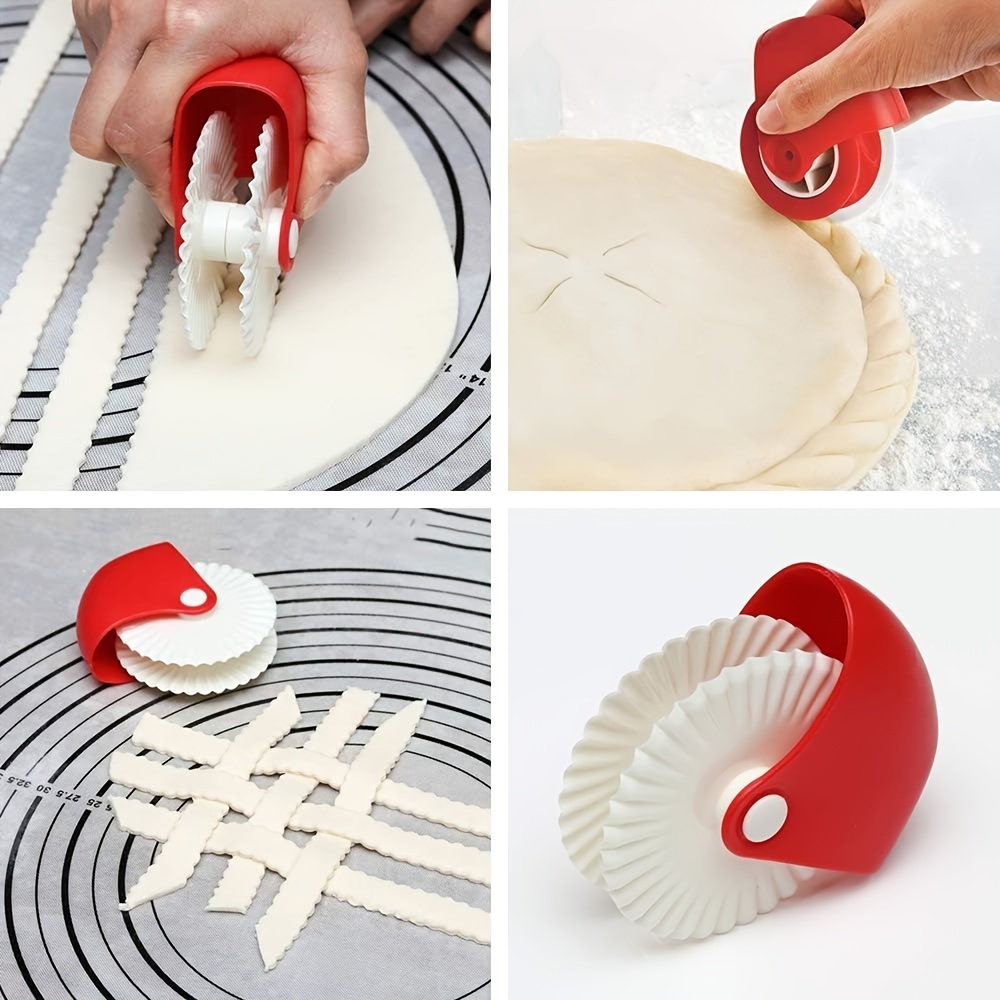 6 Pieces Pastry Wheel Decorator Cutter Set Manual Cookie Pie Crust