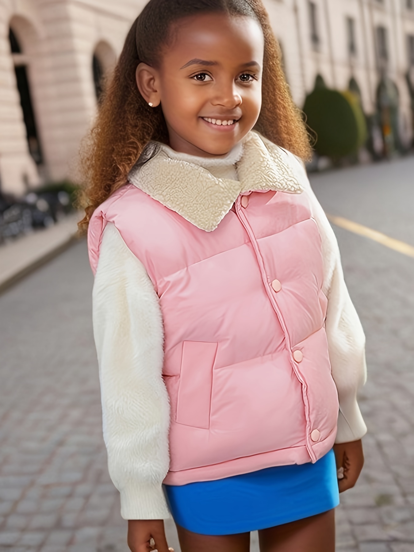 Children Girl's Solid Color Cotton padded Coat Winter Thick - Temu