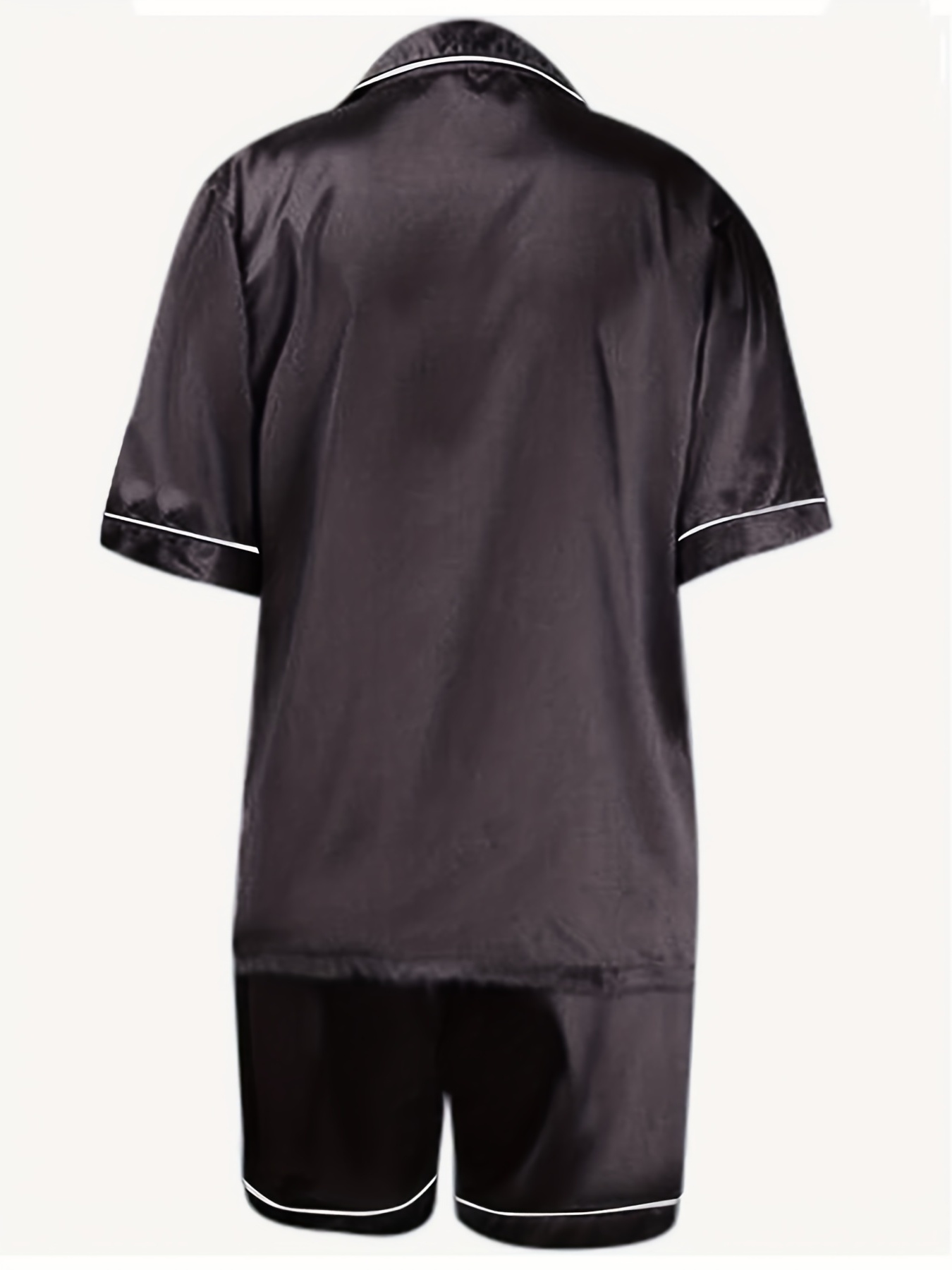 Solid Jersey Short Sleeve Pajamas - Black in Women's Cotton Pajamas, Pajamas for Women