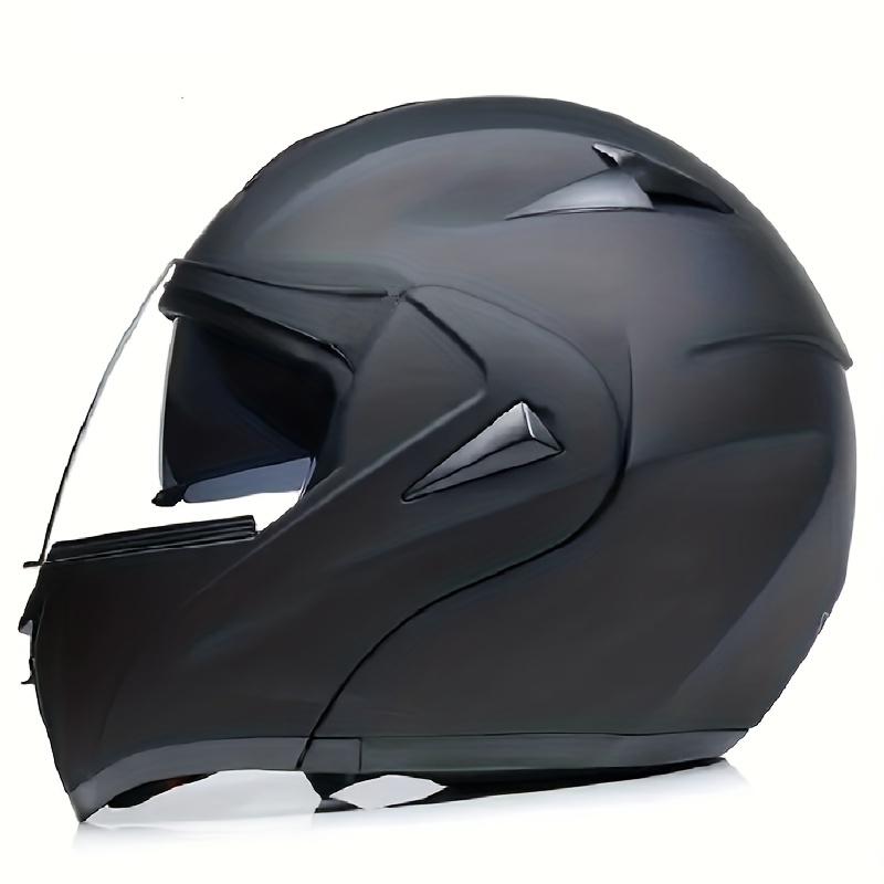 Casco modular de motocicleta abatible, casco de motocicleta de cara  completa con doble visera solar aprobada por DOT, casco de moto de calle  para