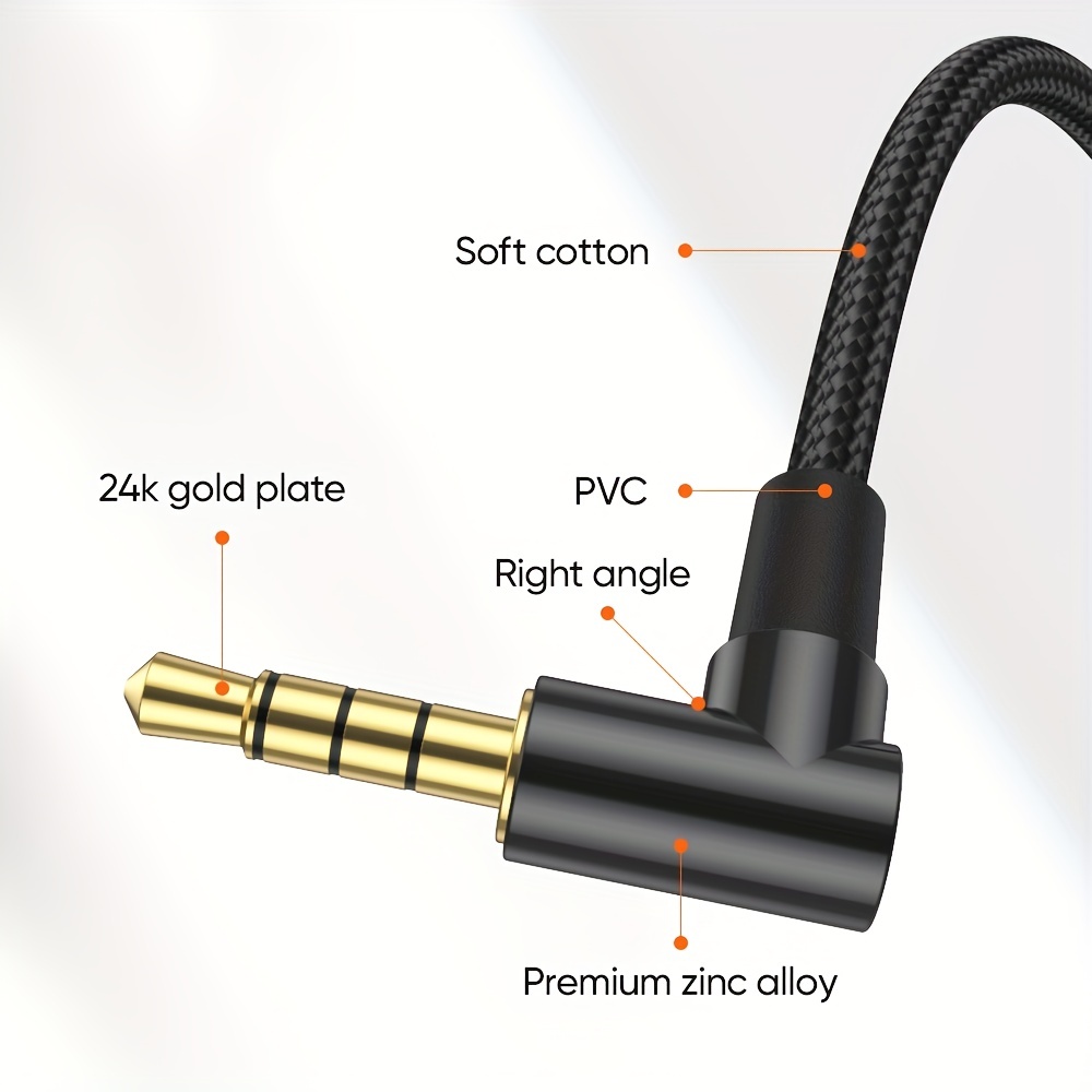 Câble audio Super Soft, jack 3,5mm, mâle - mâle, 1 m