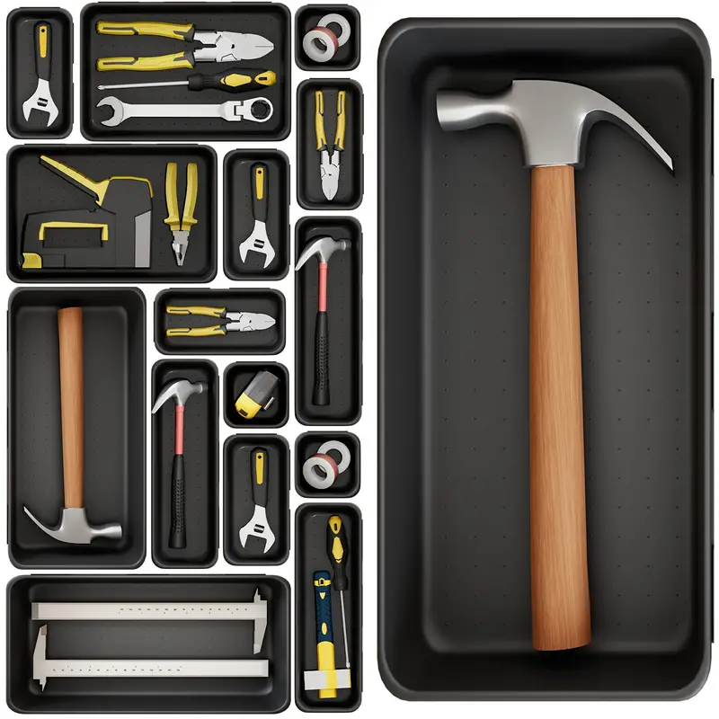 Tool Storage Tray, Organizer Tray, 5-sizes Large Tool Box