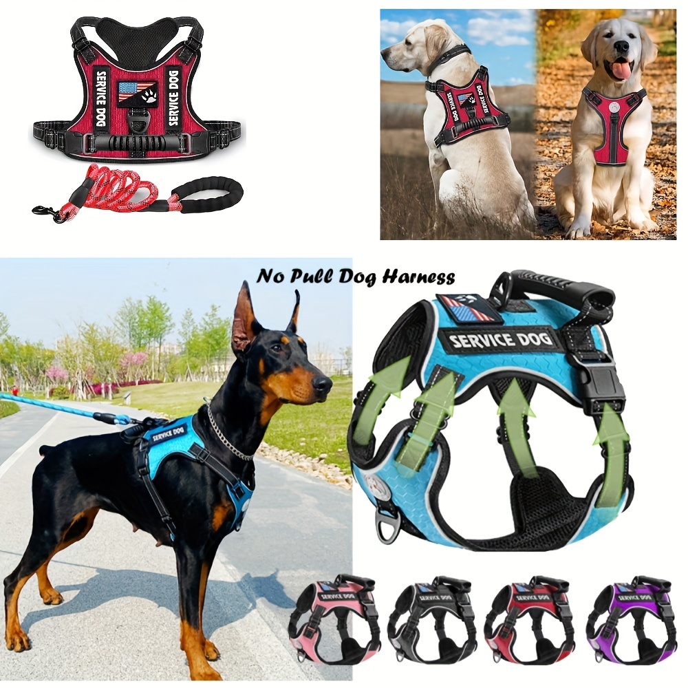 High Visibility Reflective Service Dog Vest Patches Easily - Temu