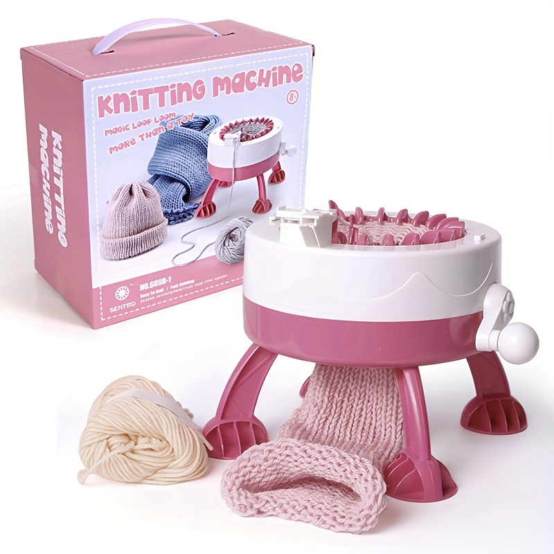  DIY Hand-Operated Knitting Machine, Embellish-Knit Knitting  Sewing Tool Portable Crafts Spool Knitter Weave Tools