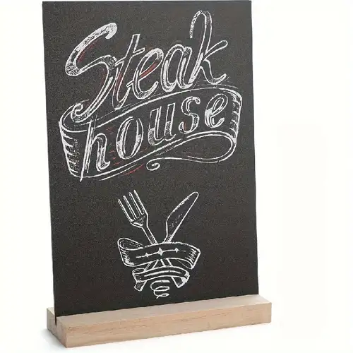 5PCS Chalkboard Mini Hanging Signs Blackboard Chalkboards Board Tags Sided  Double Message Wooden Labels Wood Memo