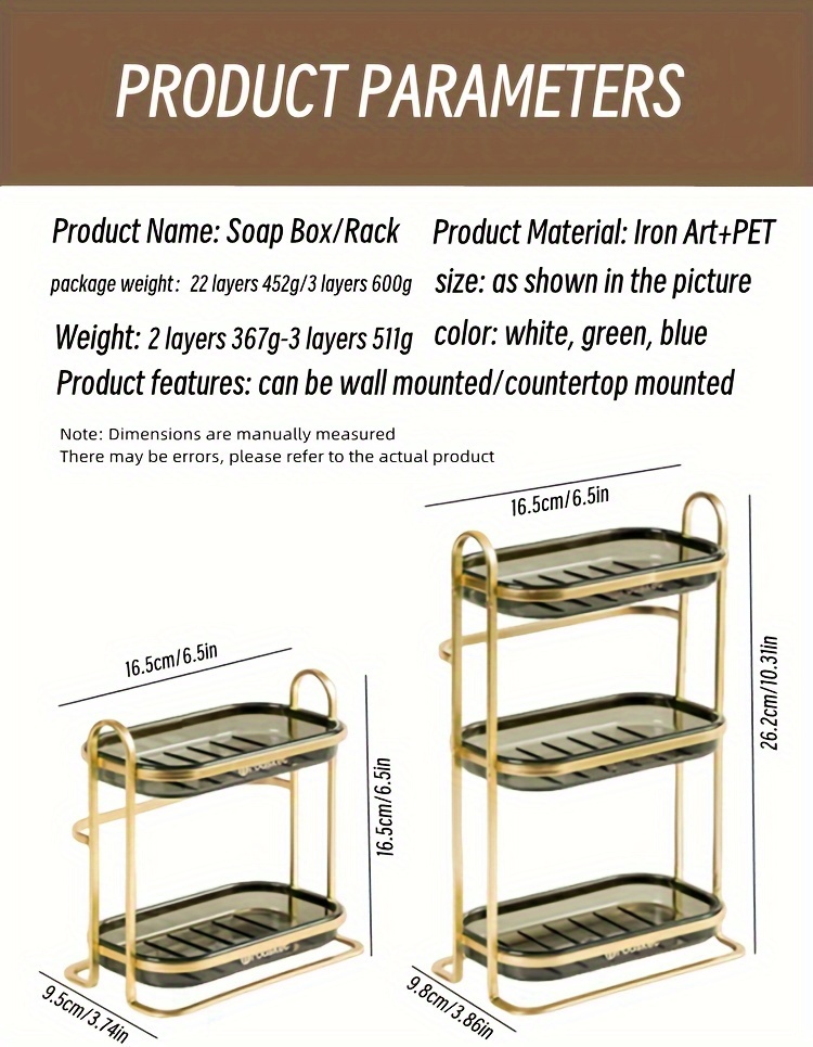 Creative Soap Dish 2/3 tier Soap Tray Soap Holder For - Temu