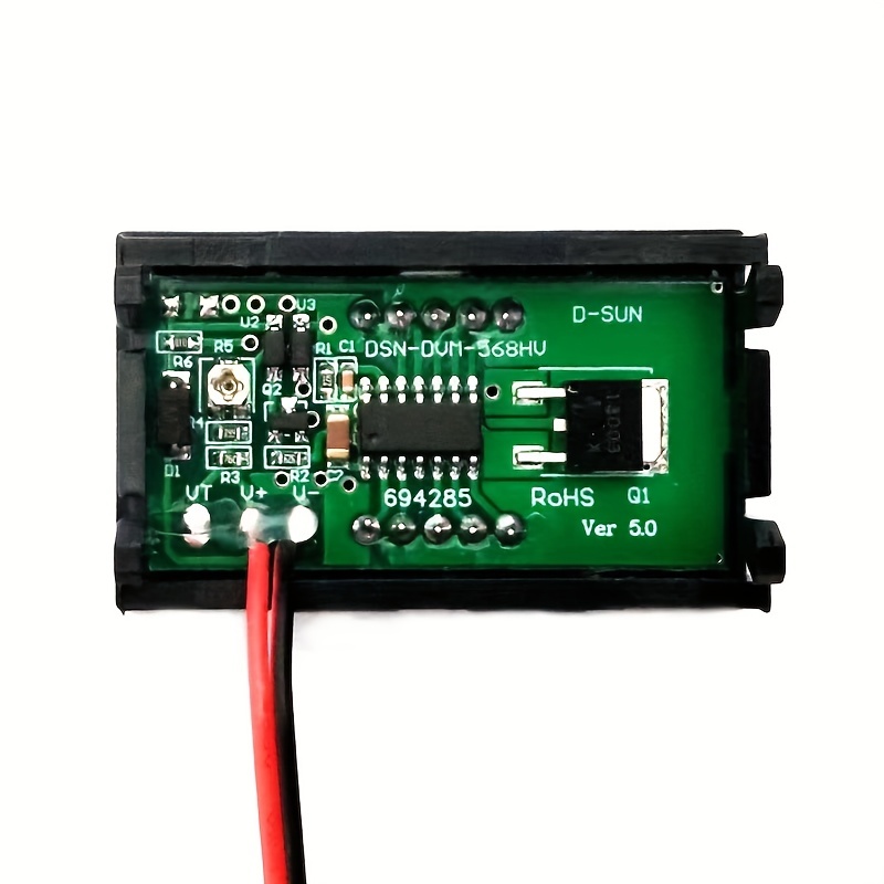 5 pièces Geekcreit DC 0-200V 0.36 pouces Mini voltmètre numérique testeur  de tension 3 fils indicateur de Volt numérique voltmètre de voiture