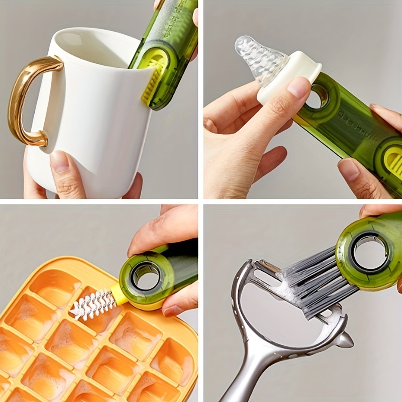 4 In 1 Bottle Gap Cleaner Brush Multifunctional Cup Cleaning Brushes Water  Bottl