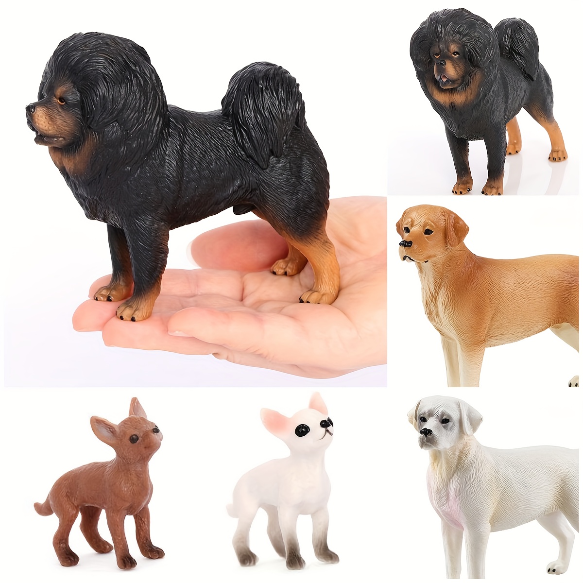 Chihuahua Statue Simulation Dog Model Figurines Animal Art