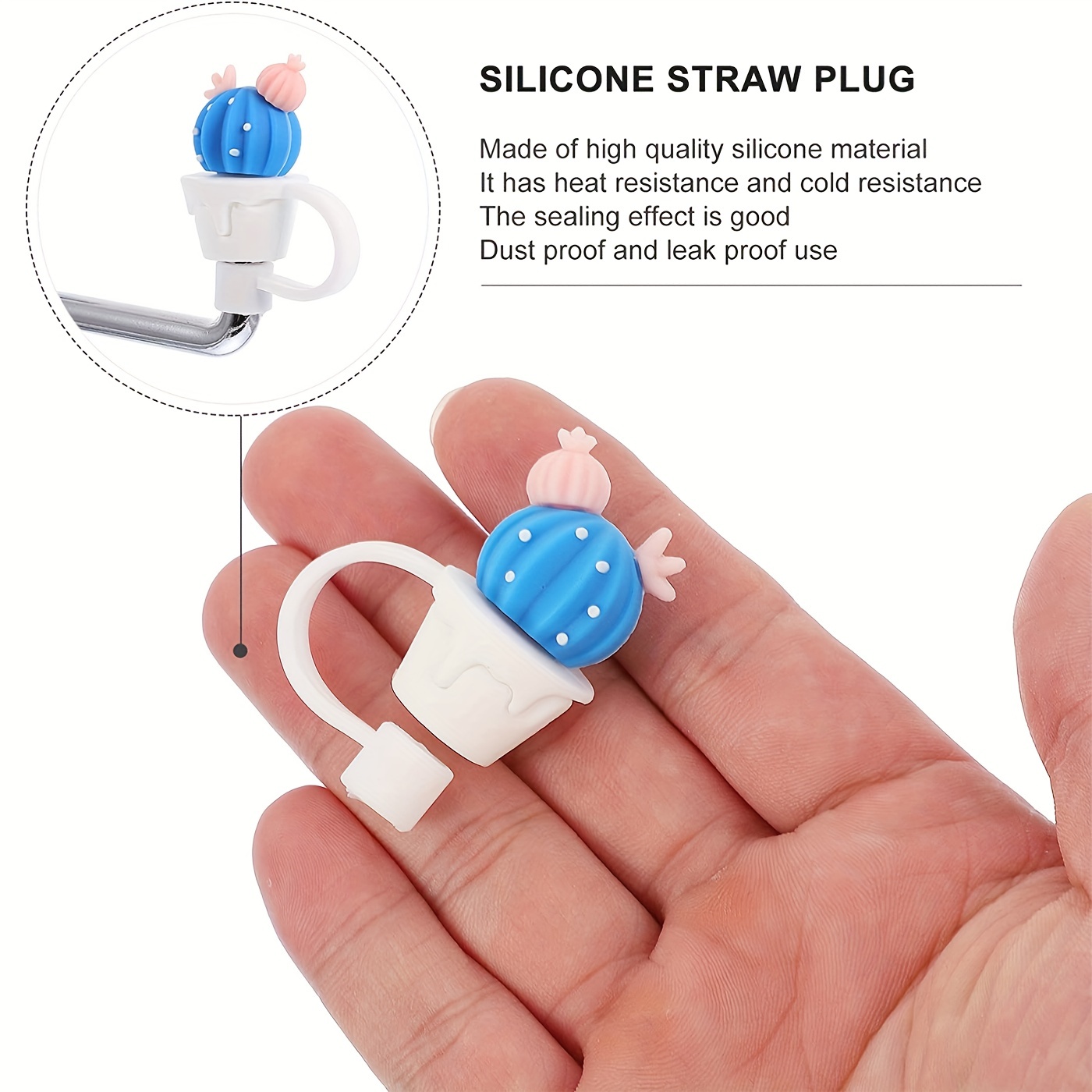 2Pcs straw plugs Straw Tip Covers for Reusable Straws Straw Caps