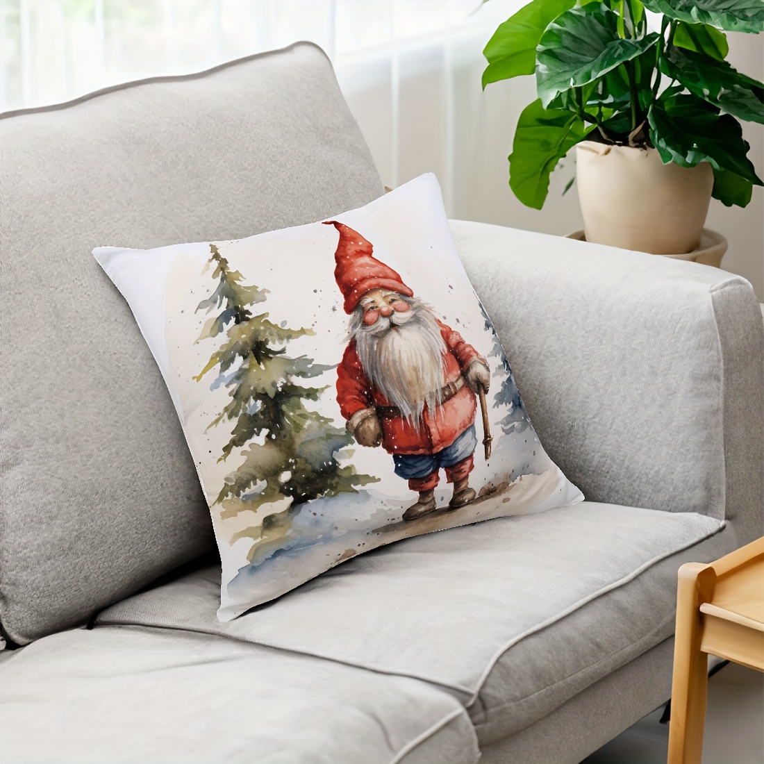 Christmas Santa Claus Throw Pillow Covers, Printed Throw Pillowcase, Throw  Pillow Covers Decor, Home Decor, Room Decor, Bedroom Decor, Living Room  Decor, Car Decor, Sofa Decor - Temu