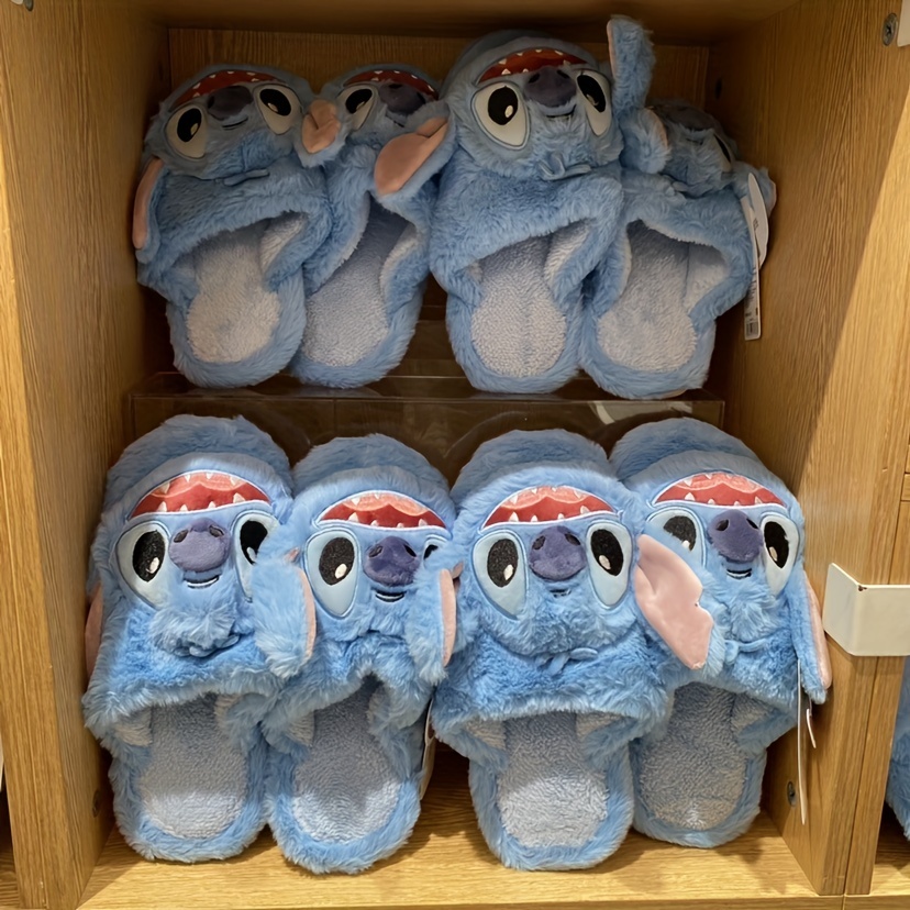 28cm Stitch Lilo Plush Stuffed Slippers For Home Cartoon Winter Shoes Child  Adult Toys Gifts - Action Figures - AliExpress