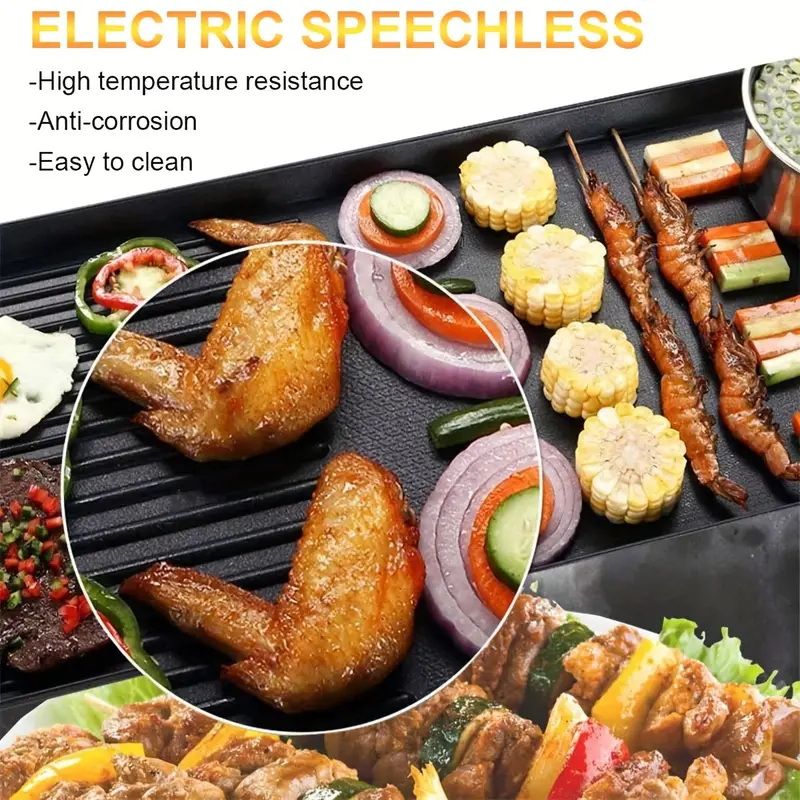 Electric Baking Pan Multifunctional 110v Electric Barbecue - Temu