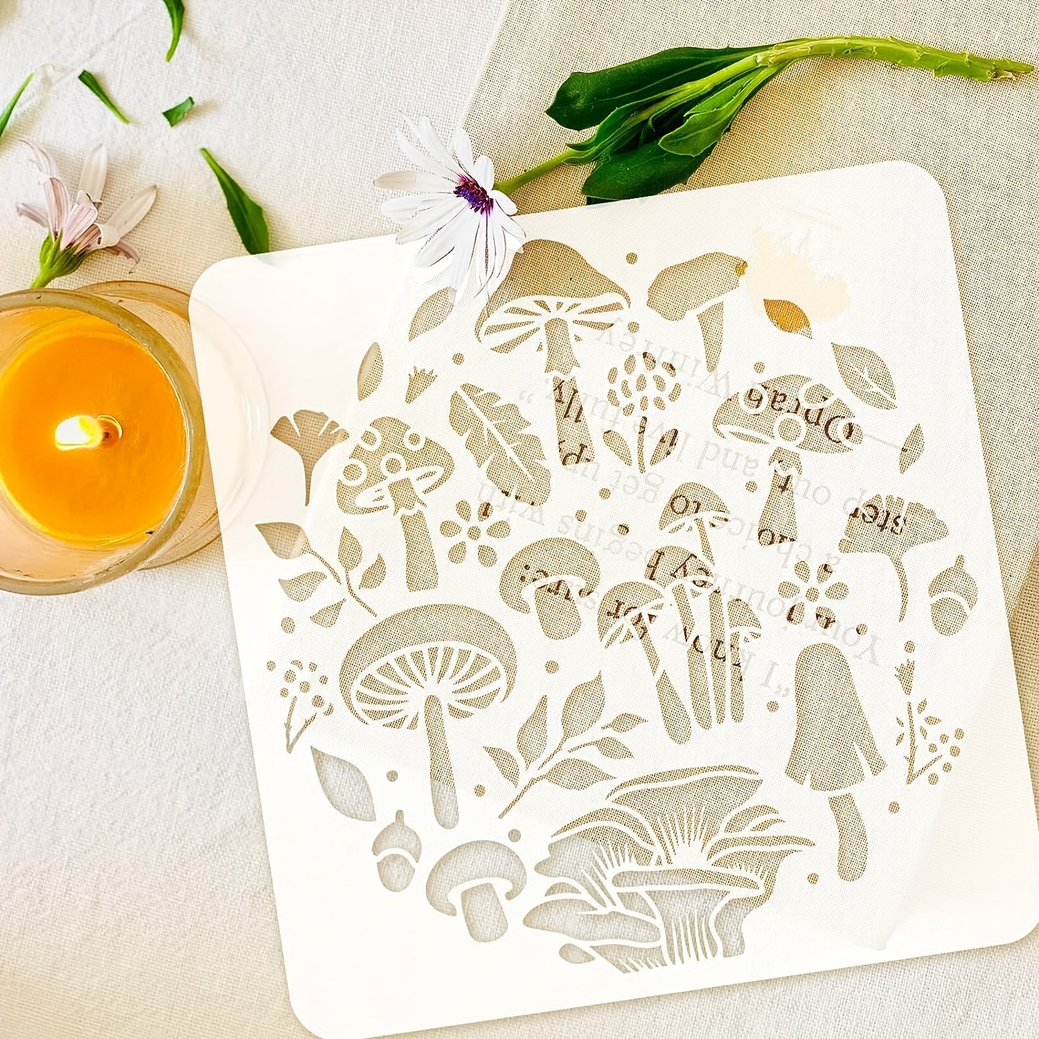 Mushrooms Stencils For Painting Reusable Butterfly Drawing - Temu