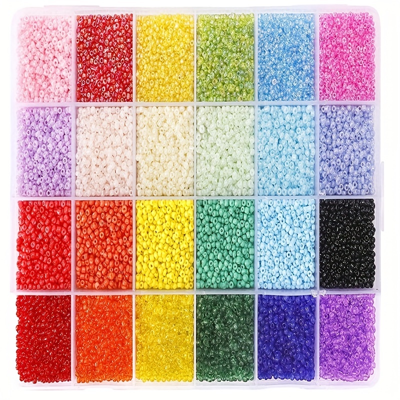 1Box Of 3mm Mixed 24 Colors Glass Seed Beads Glass Beads Bulk Kit, Jewelry  Making DIY Craft Beading (Mixed 24 Colors)