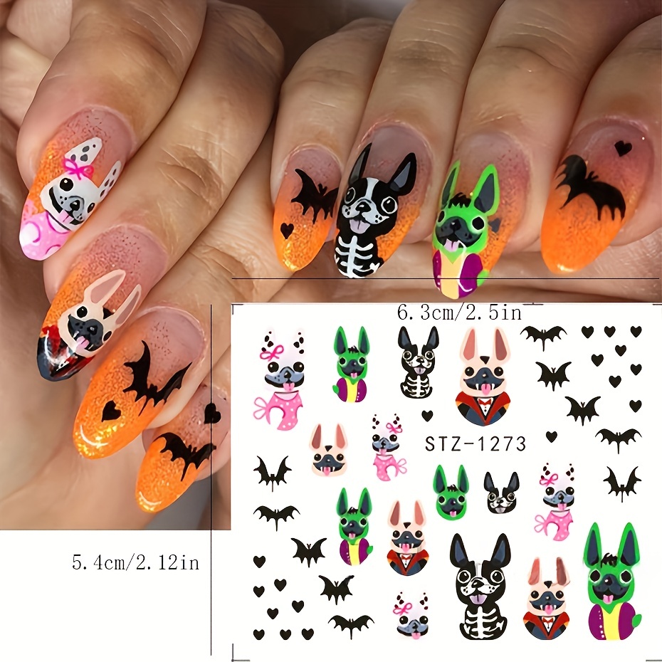 Halloween Nail Water Transfer Stickers,pumpkin Bat Ghost Spider Web Design  Nail Art Decals For Diy Or Nail Salons,self Adhesive Nail Art Supplies For  Women And Girls - Temu