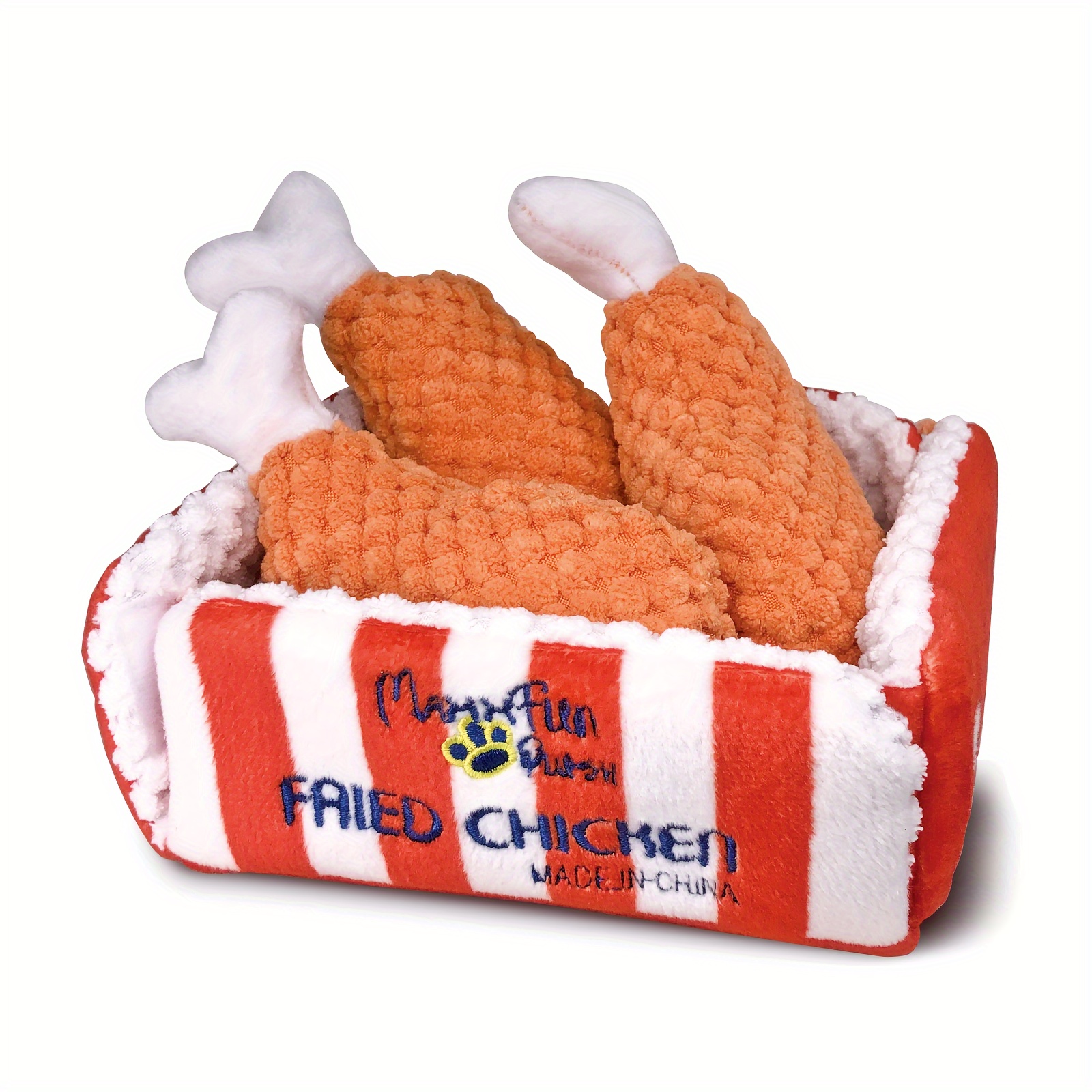

Plush Dog Toys - Plush Fried Chicken Interactive Dog Toy - Parody Toy With Squeaker - Pet Game - Hide Treat Food Puzzle - Medium To Large Dog - Cute Dog Gifts Birthday