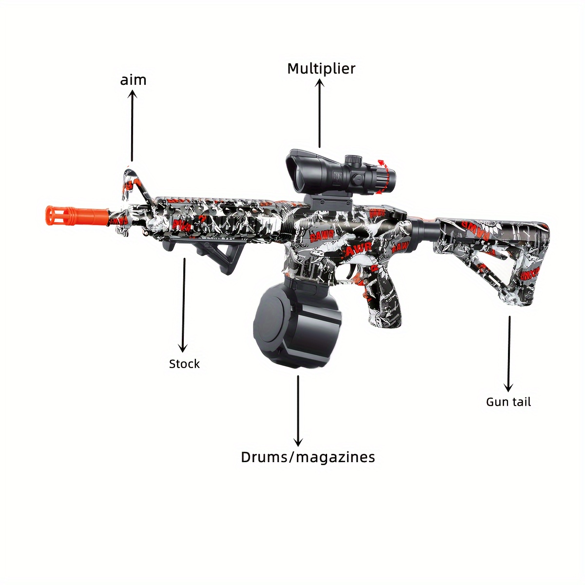 Blaster Bolas Eléctrico Bolas Alto Rendimiento Pistola - Temu