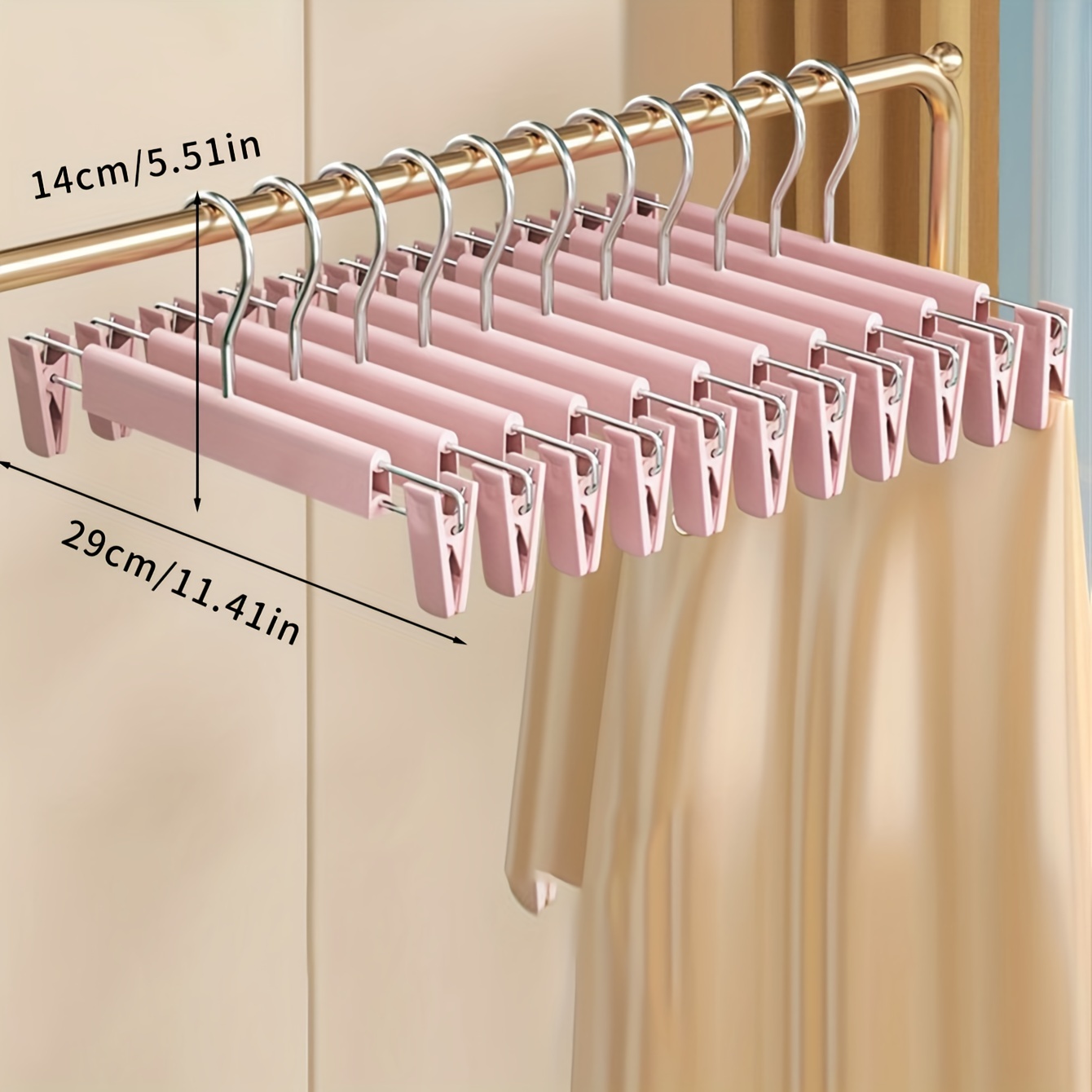 2 Hooks Plastic Clothes Hangers Hoodies/pants Hangers - Temu