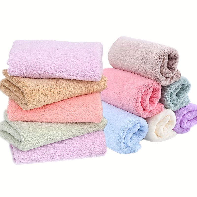 20pcs Microfiber Coral Fleece Washcloths 24.89x24.89 cm