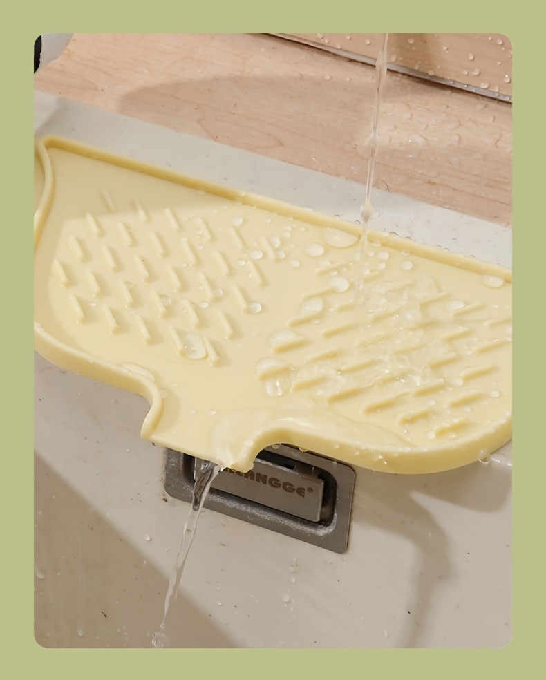 Thickened And Heightened Slope Drain Pad Faucet Sink Splash - Temu