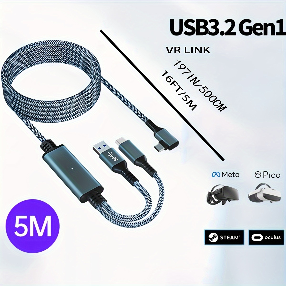Link Cable Compatible With Oculus Quest 2/1 Accessories 1 - Temu