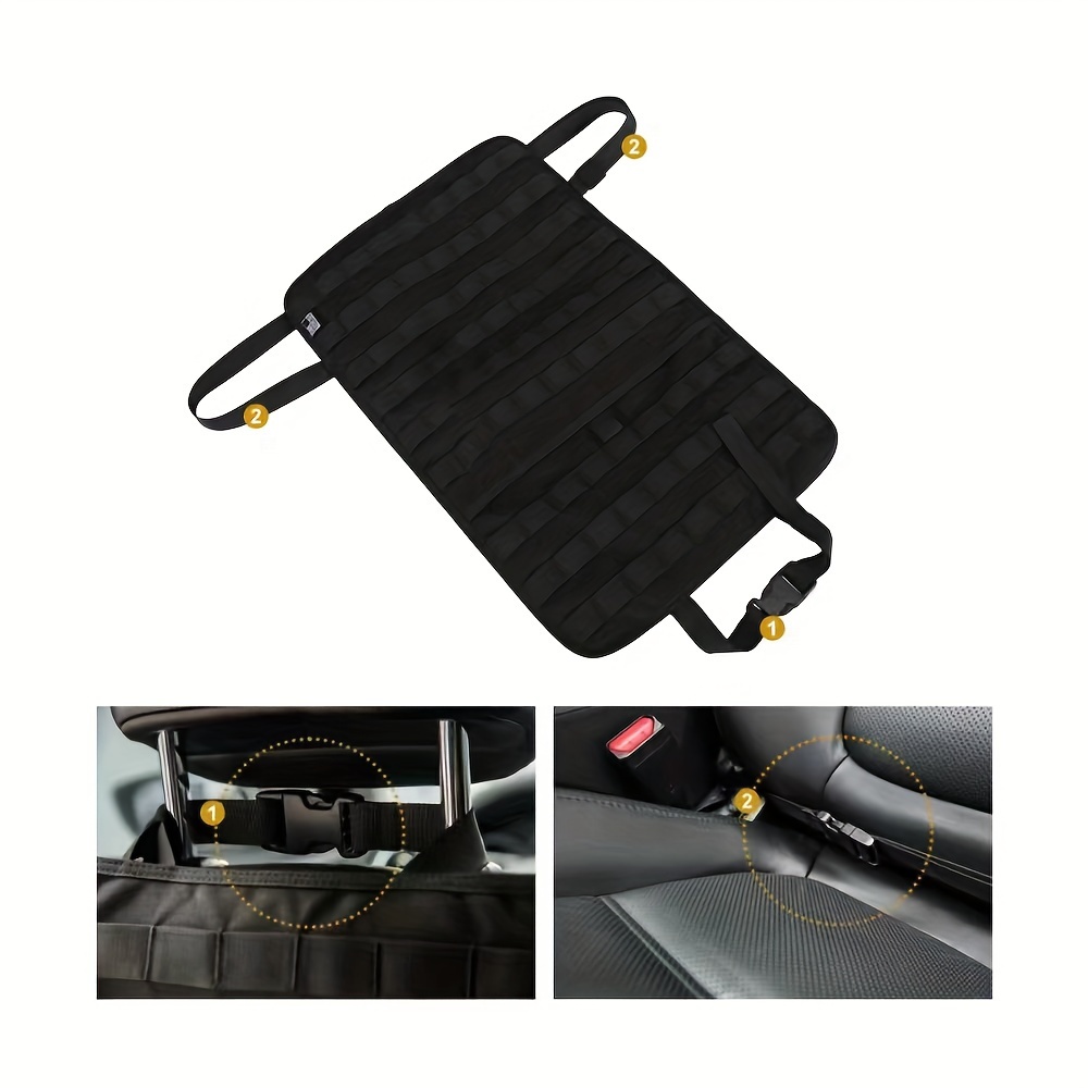Car Seat Back Organizer, Universal Backseat Cover Protector With Multiple Accessories For Truck SUV MPV Saloon Van