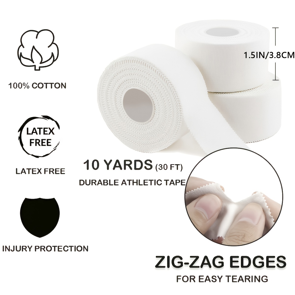 Sports Tape White Patch Bandage Binding Foot Basketball - Temu