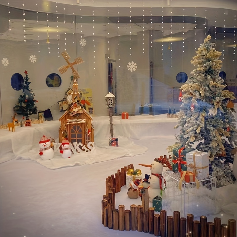 Manta de nieve navideña, artificial, decoración, nieve falsa de invierno, nieve  artificial para mesa, hogar, fiesta, pueblo de Navidad Macarena Manta de  nieve de Navidad