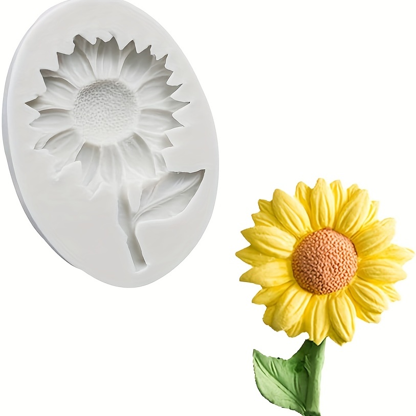 Silicone Flower Mold Sunflower Fondant Cake Handmade Mould Soap Making For  Home Kitchen Diy Candy Chocolate Decorating