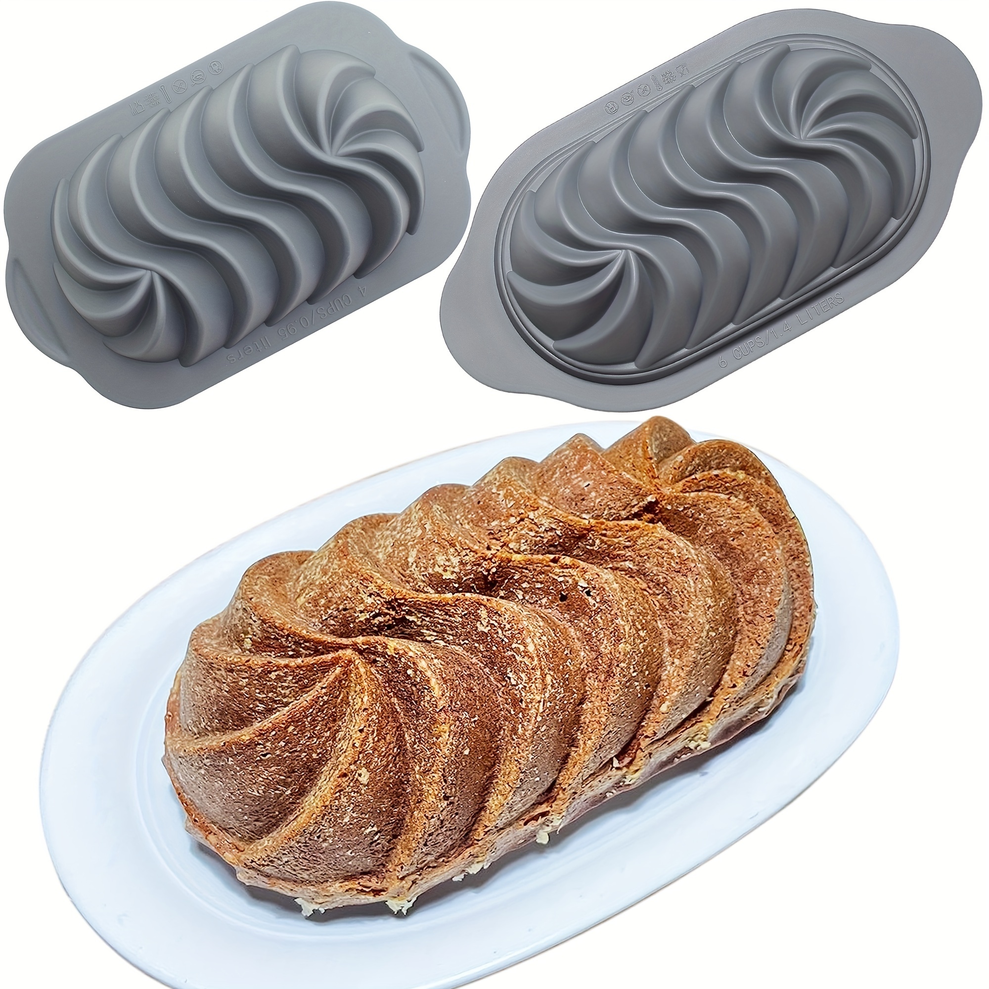 Silicone Cake Pan With Spiral Design, Food Grade Non-stick