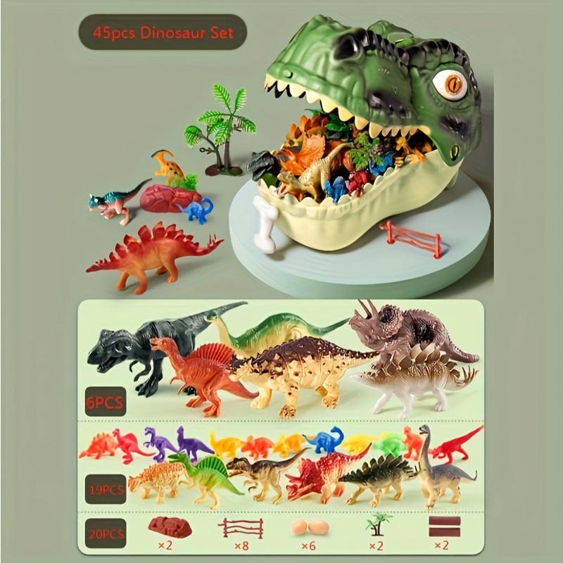 Dinosaur Toys Figure Playset Dinosaur Head Storage Container - Temu