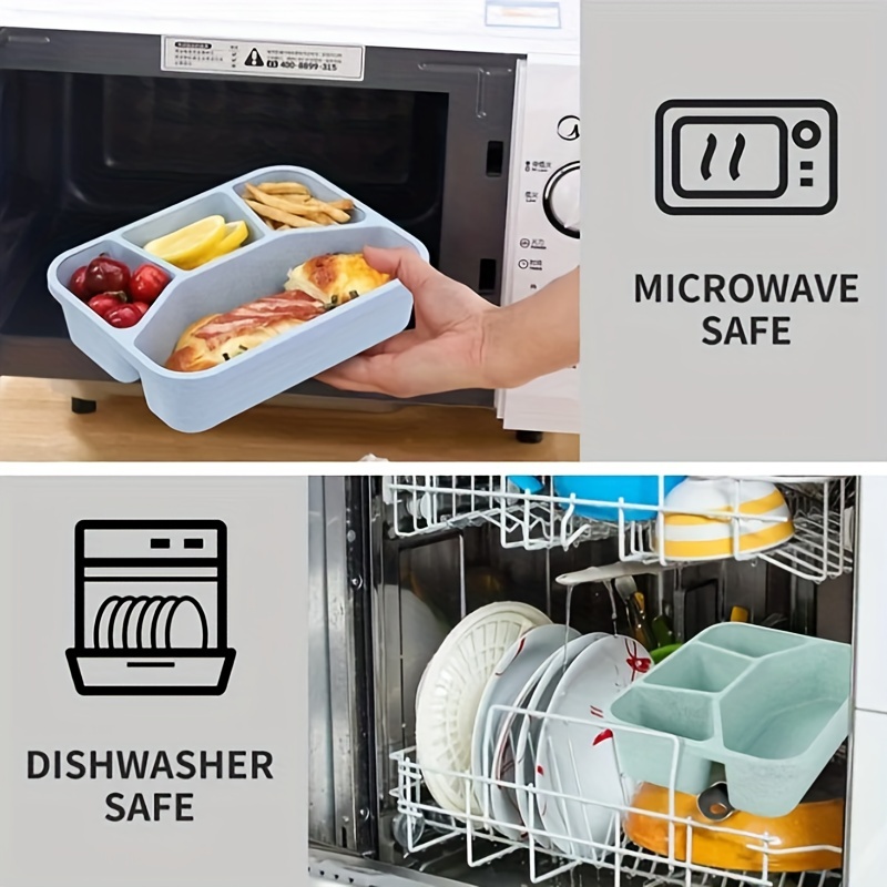 Student Sub-grid Bento Box Toddler or Kid's Fruit Lunch Box Office Workers  Microwave Heating Lunch Box