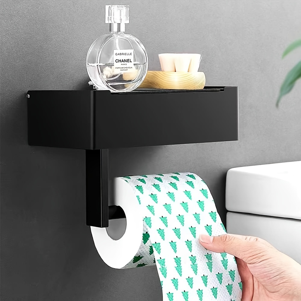 1 pza. Soporte para papel higiénico de acero inoxidable, estante  autoadhesivo, dispensador de papel higiénico montado en la pared,  portarollos para baño y cocina - Temu