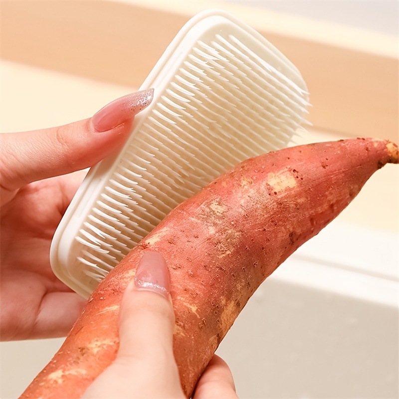 Multi-functional Vegetable And Fruit Cleaning Brush - Reusable Plastic  Potato And Carrot Washing Brush For Kitchen Supplies - Temu