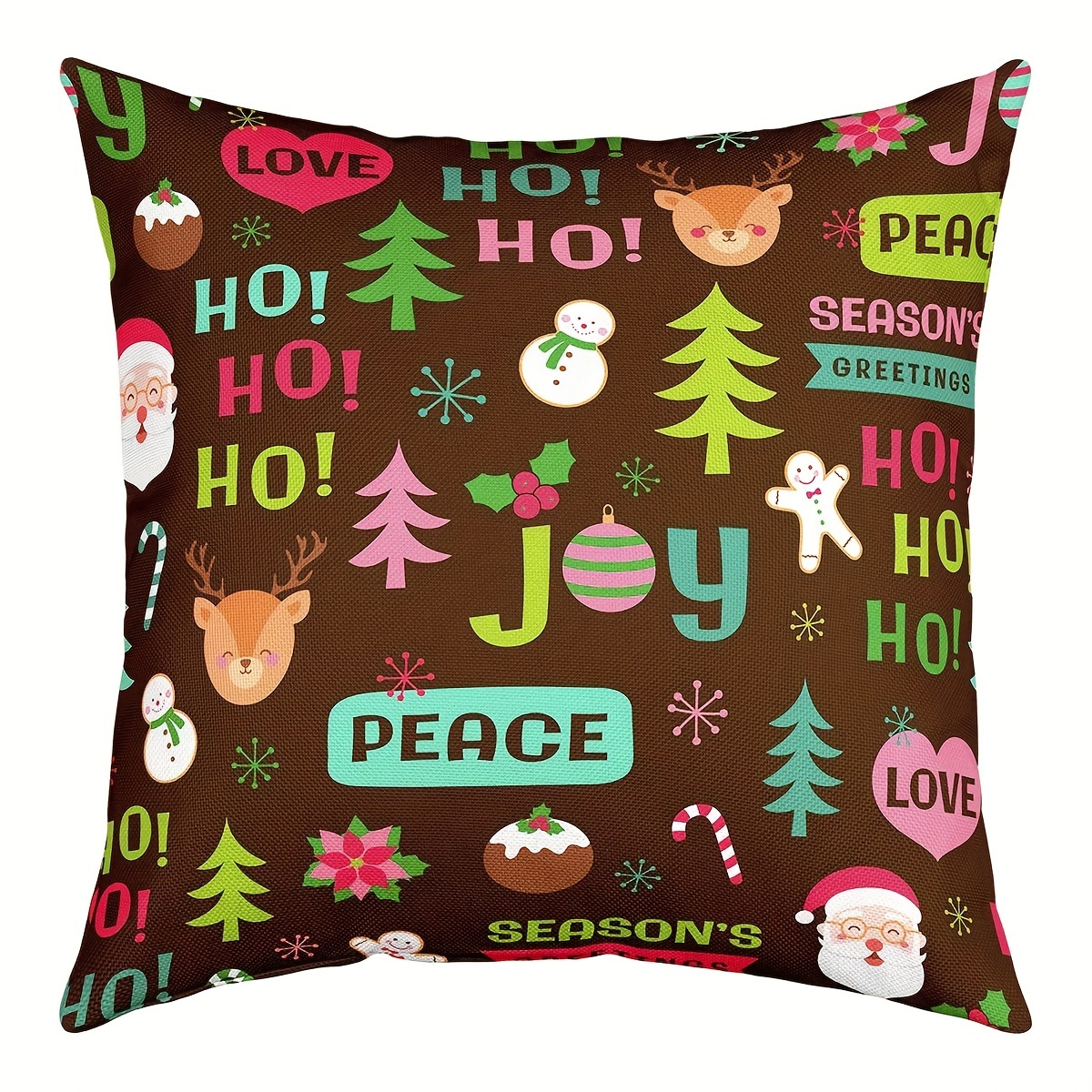 Multicolor Merry Christmas Pillow