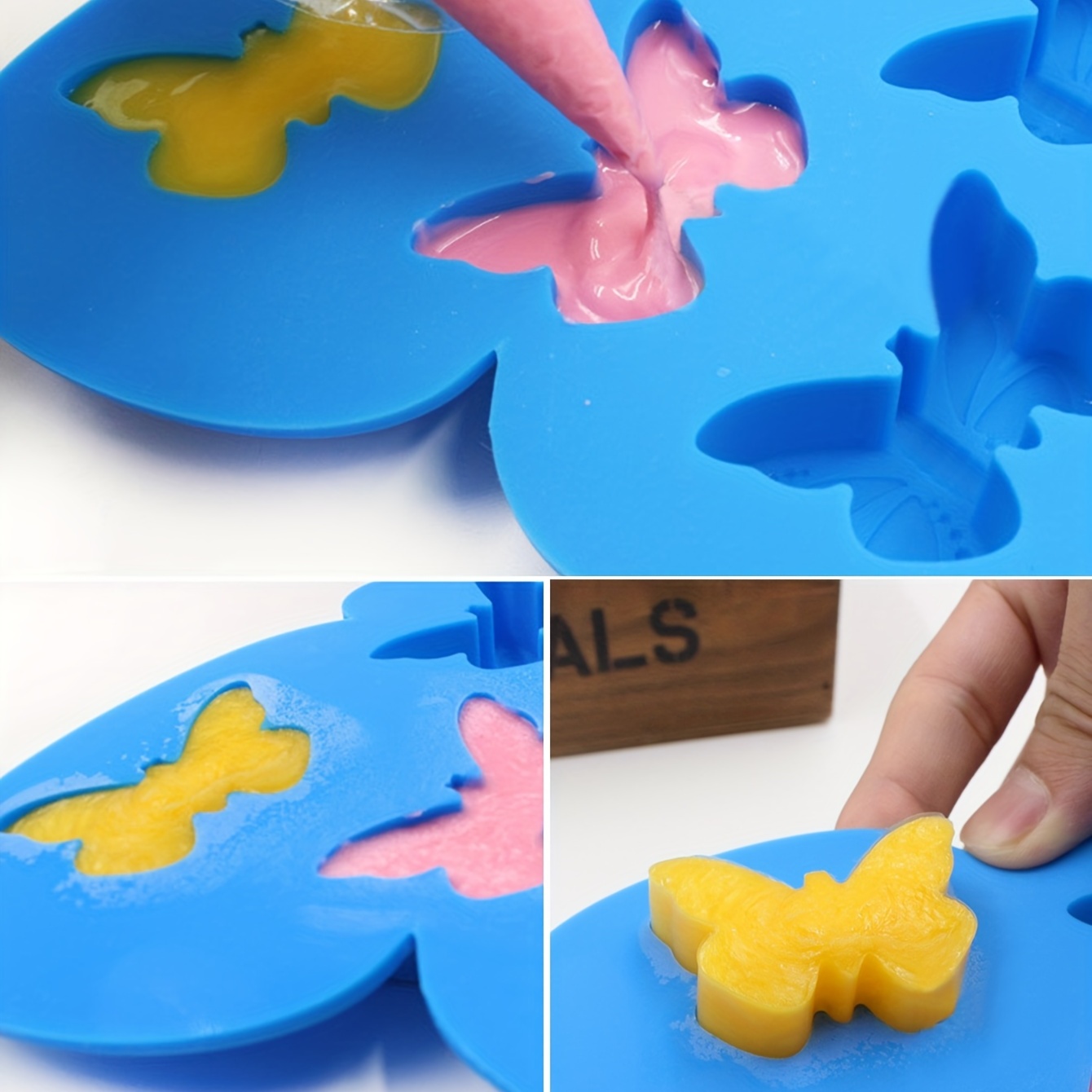 Butterfly Ice Cube Tray (2 pcs) Craft Ice Cube Molds Butterfly Molds  Silicone Ice Cube Tray Shapes Butterfly Molds for Chocolate Cute Ice Cube  Tray