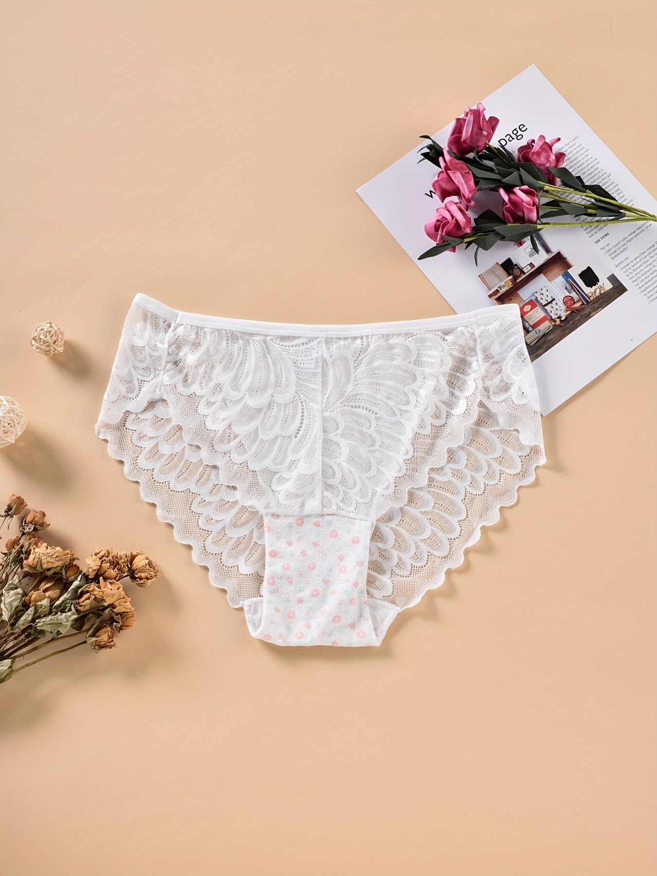 3 Pack Perspective Panties Sexy Women Underwear Floral Lace Panties Female Lingerie  Briefs Intimate Pantys Plus Size,S : : Clothing, Shoes &  Accessories