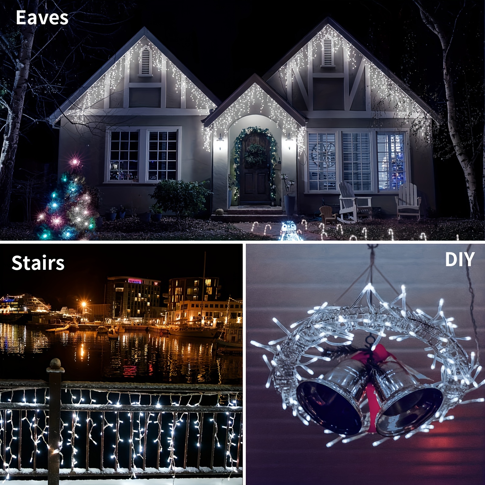 Led Christmas Tree Ice Strip Lights Led Leather Wire Ice - Temu