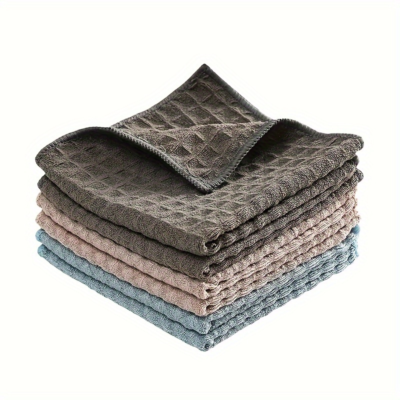 4pcs, Thickened Dish Towels, Square Dish Cloths, Simple Style Dish Towel,  Cleaning Cloth For Sink Or Kitchen Stove, Antibacterial Washable Cleaning  Scouring Pad, Kitchen Stuff Clearance, Kitchen Cleaning Gadget