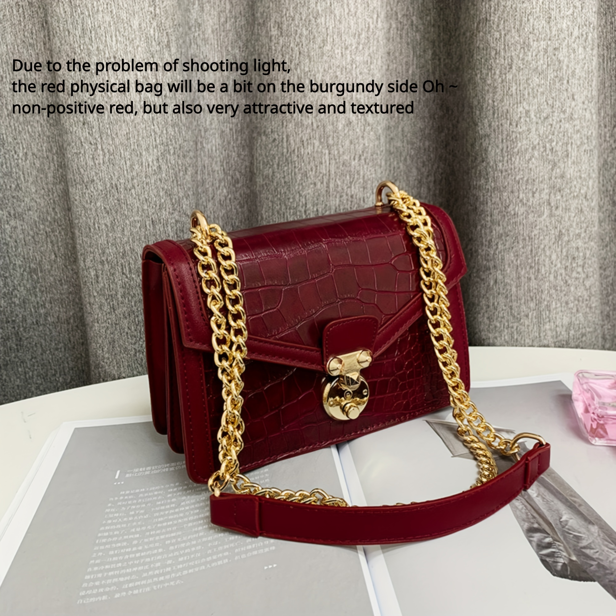 1pc Solid Color Portable Pu Twist Lock Closure Fashion Crossbody Bag  Suitable For Women's Daily Use