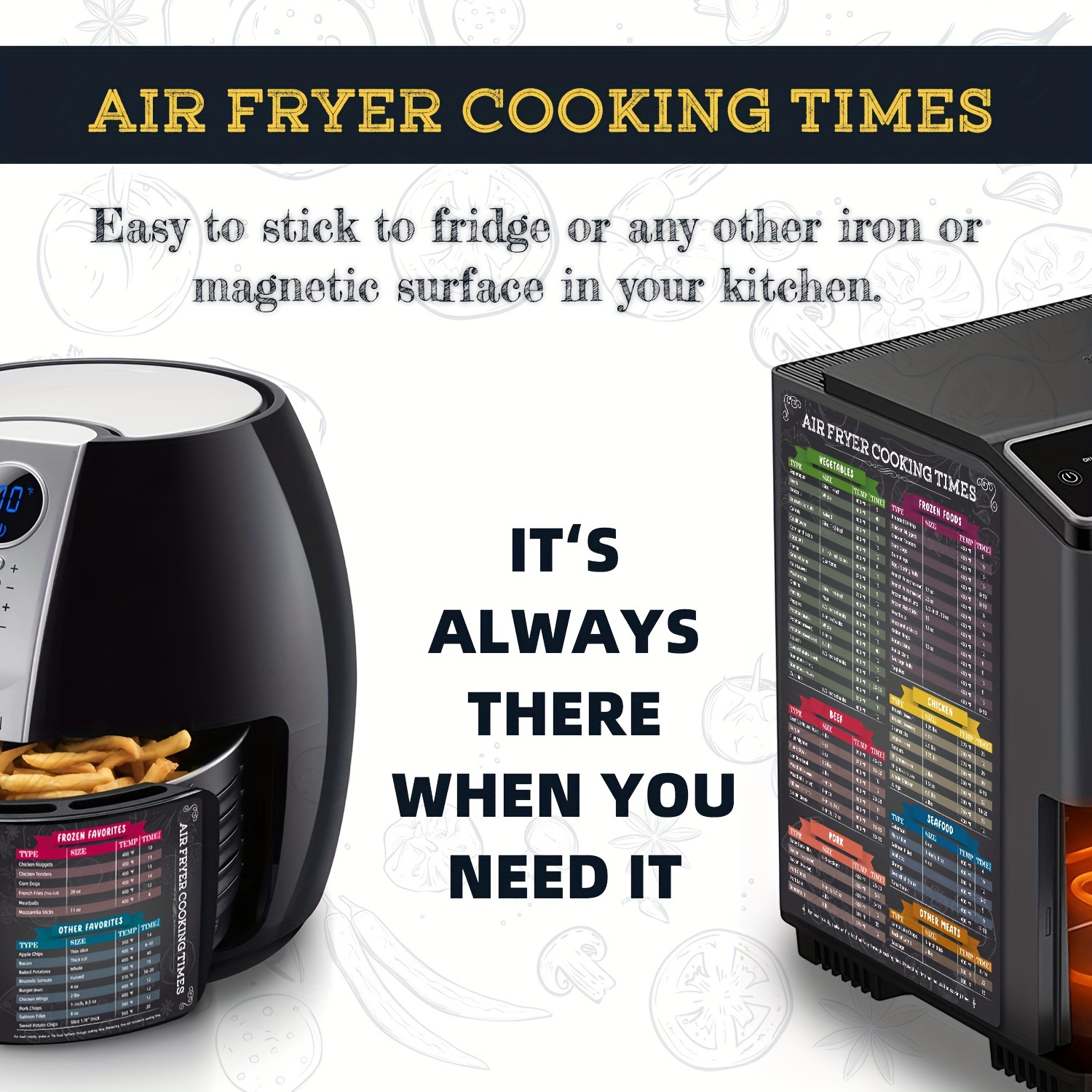 Air Fryer Cooking Times Chart and Recipe Conversions