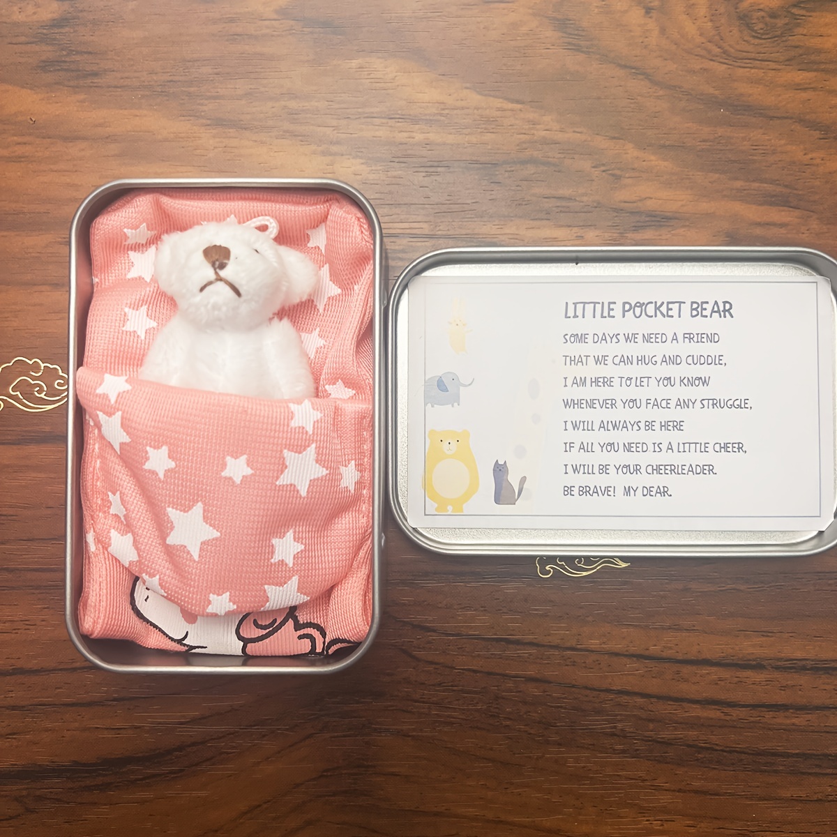 Tiny Teddy Bear In Box Pocket Bear Tiny Stuffed Animals Bear - Temu