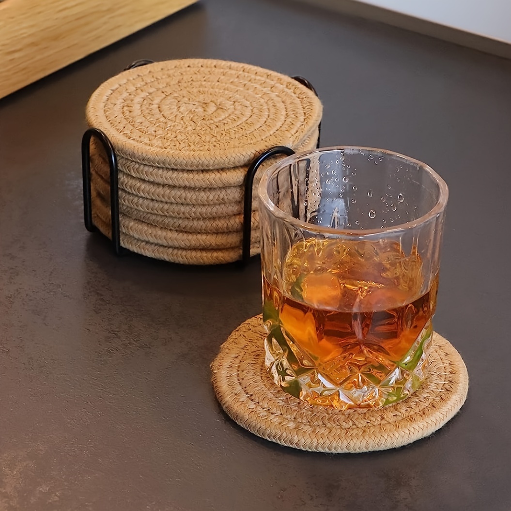 1PC Wood Drink Coasters For Drinks, Heat Resistant Coffee Table