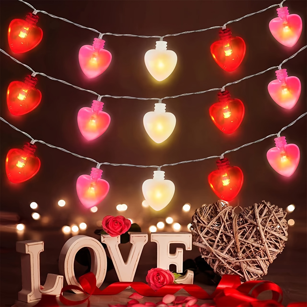  Lighted Valentines Day Window Decoration, 3 Pack Love Heart  Window Lights, Battery Operated Valentine Decorations for Wedding Mother's  Day or Party : Home & Kitchen