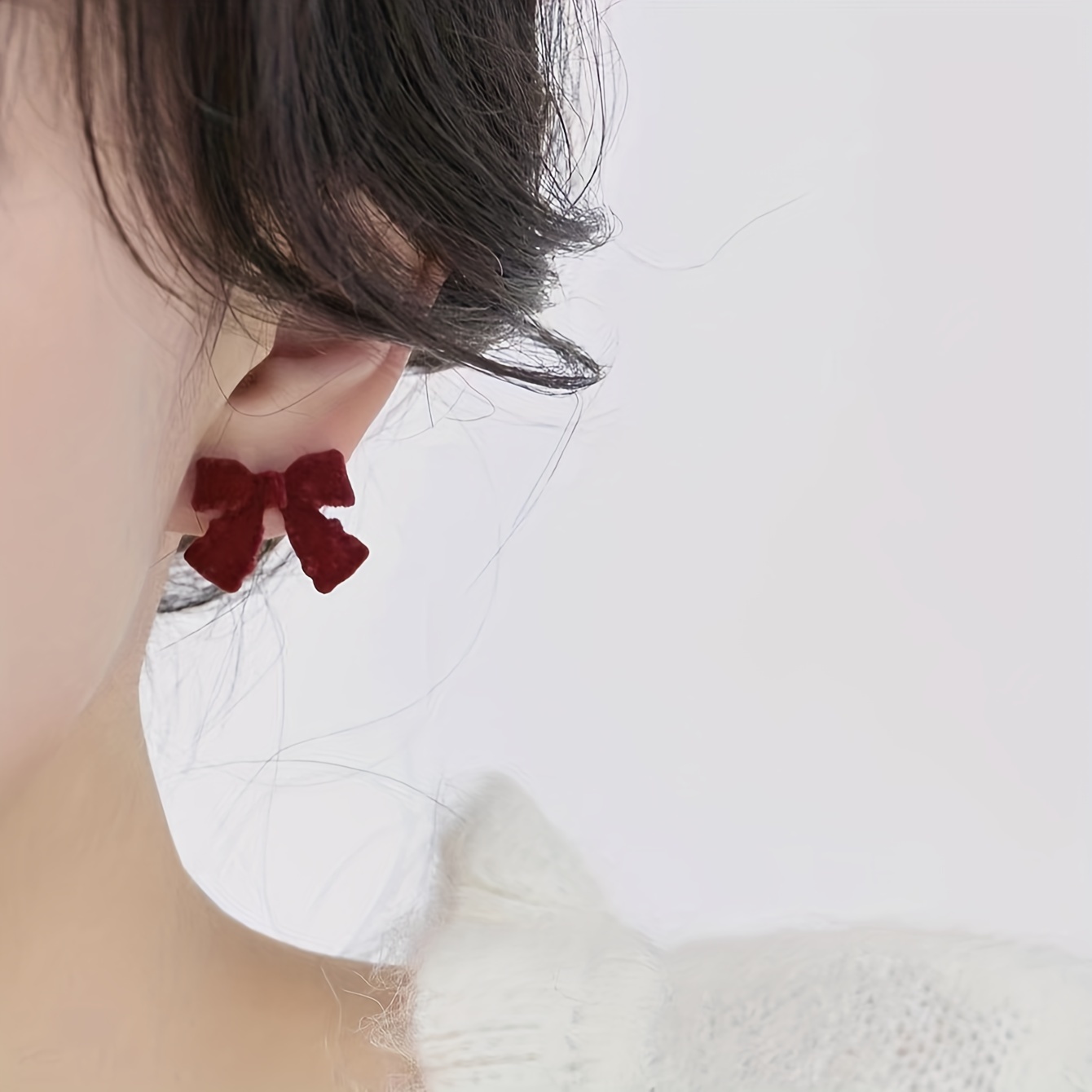 

- Red Bow - Zinc Alloy, 925 Silvery , For & 's Day , Women's