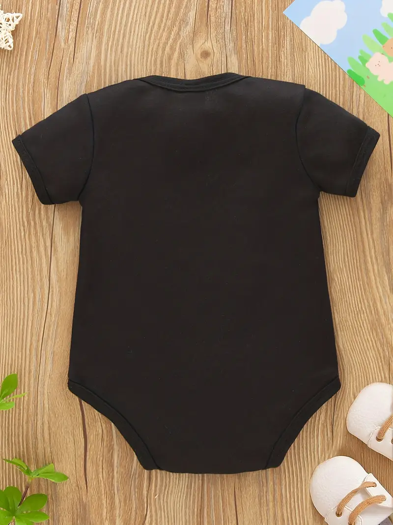 newborn infant short sleeve romper be careful print crew neck bodysuit onesies for baby girls toddler summer clothes details 6