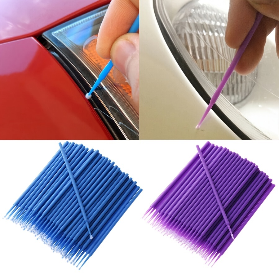 100pcs Paint Brushes Paint Touch-Up Disposable Dentistry Pen Car Applicator  Stick Mini Head Brush Car