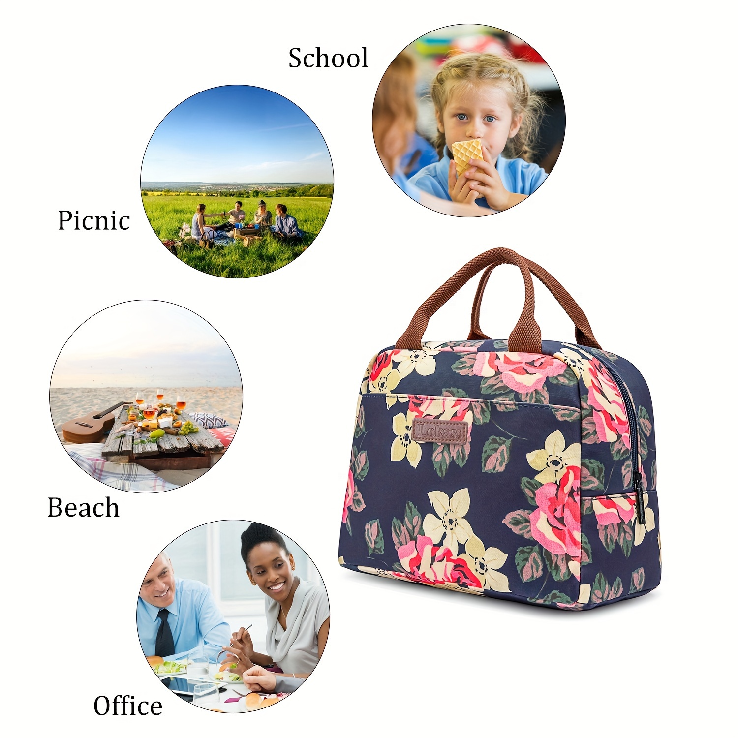 Waterproof Cooler Lunch Bag Insulated Picnic Organizer